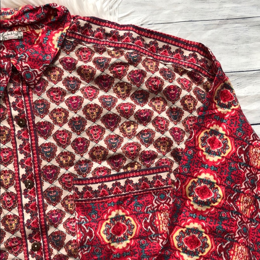 NWT Free People Happy Holibabe Pattern Sleep Shirt - Picture 7 of 13